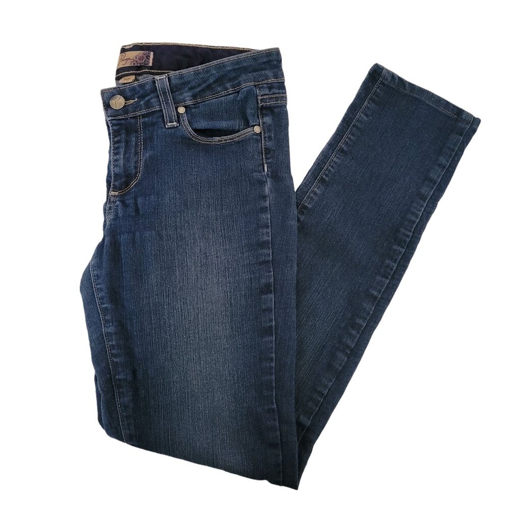Paige Peg Skinny Jeans Womens Size 26 Low Rise Dark Wash Denim Pants